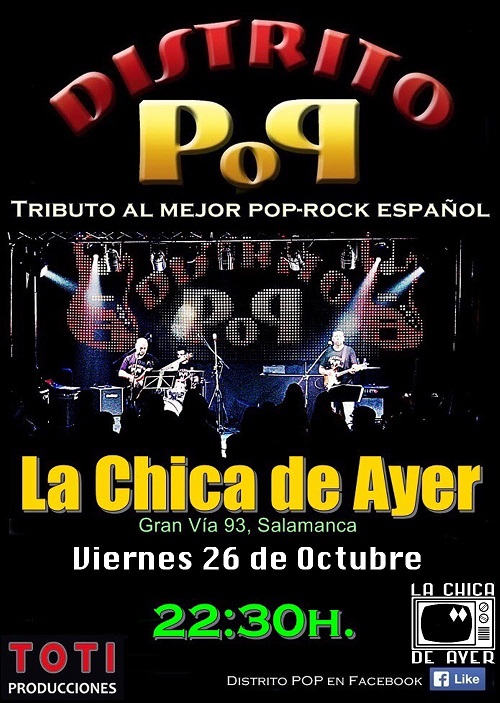 DISTRITO POP 'TRIBUTO AL MEJOR POP ROCK ESPAÑOL'
