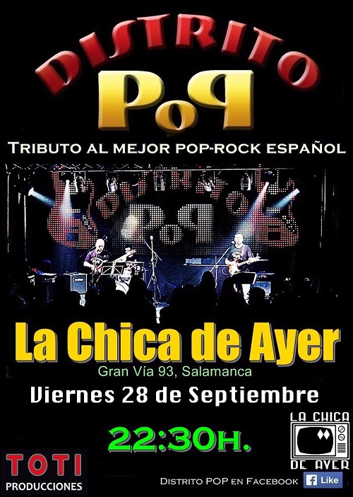 DISTRITO POP 'TRIBUTO AL MEJOR POP ROCK ESPAÑOL'