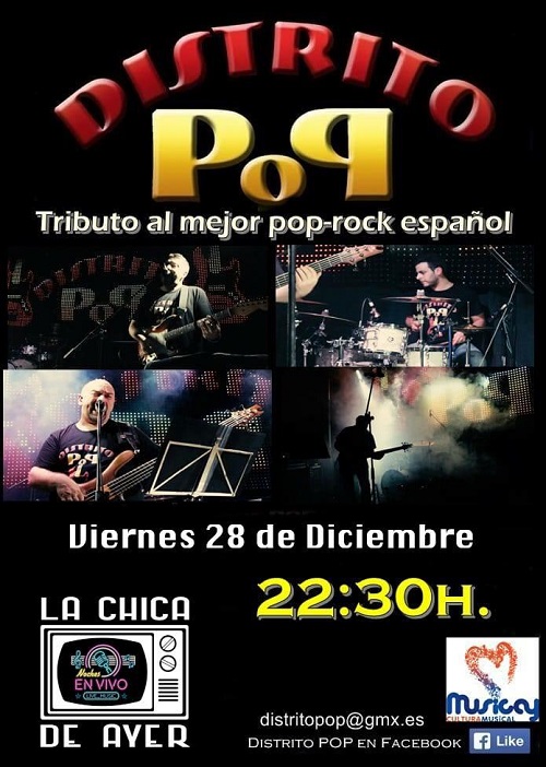 DISTRITO POP 'TRIBUTO AL MEJOR POP ROCK ESPAÑOL'