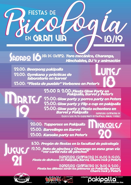 FIESTAS DE PSICOLOGÍA 18/19