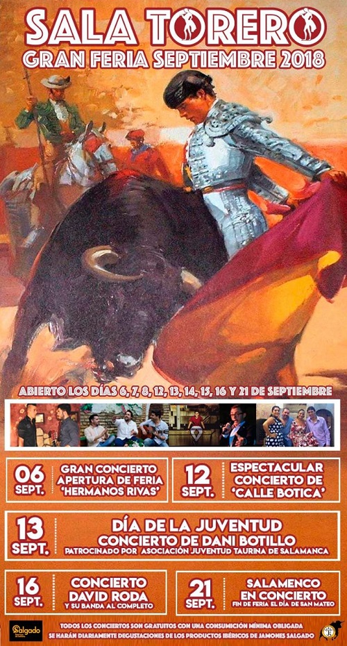 GRAN FERIA SEPTIEMBRE SALA TORERO 2018