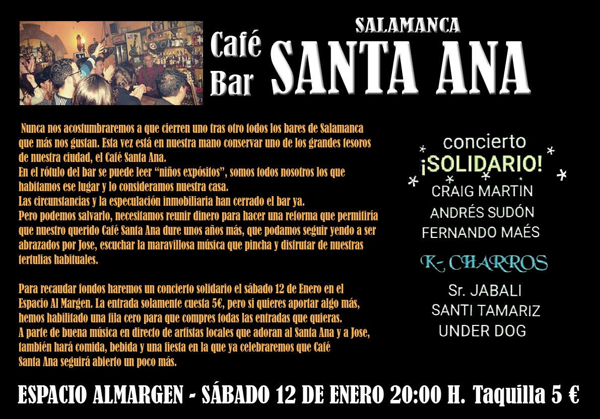 CONCIERTO SOLIDARIO CAFÉ BAR 'SANTA ANA'