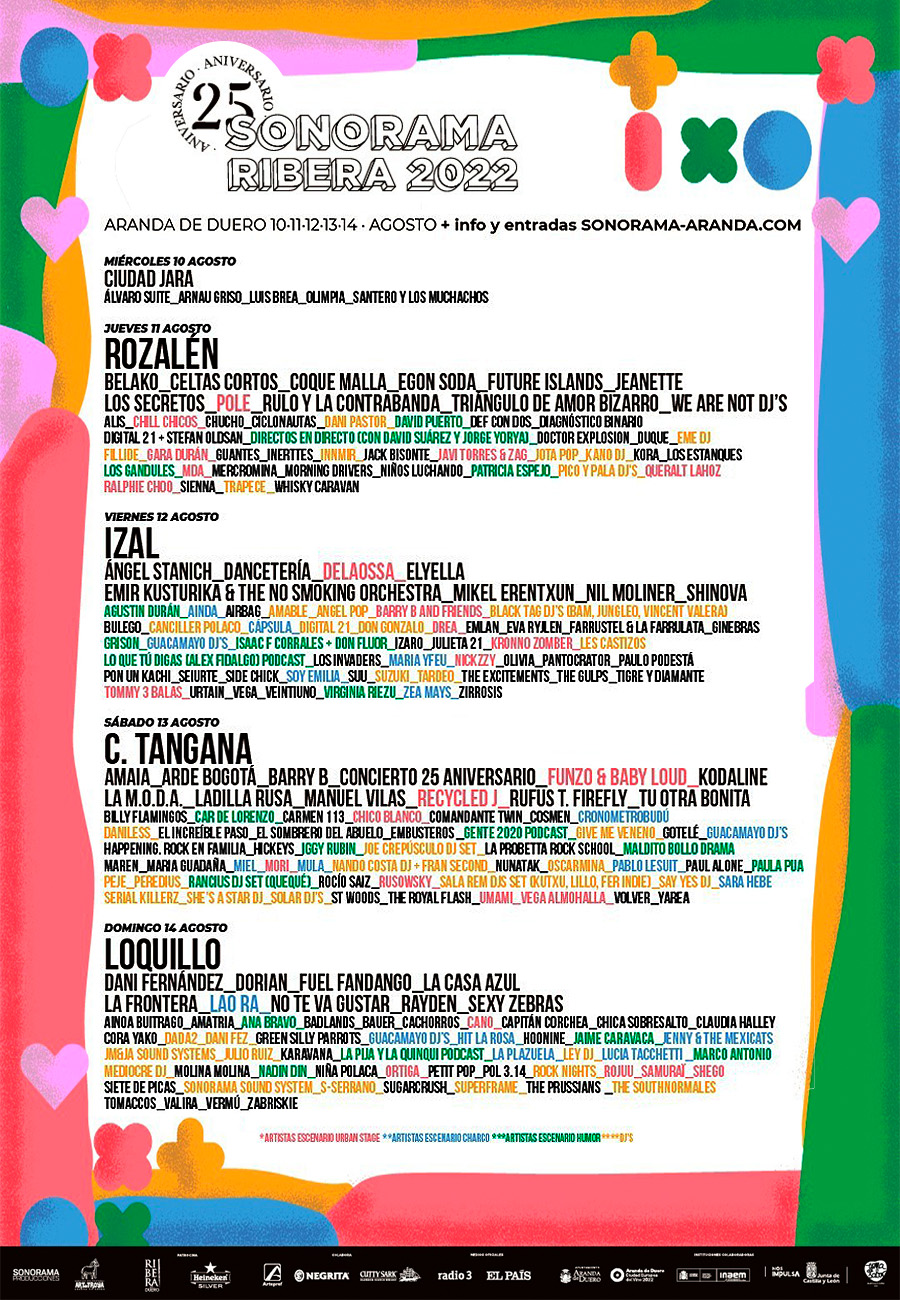 FESTIVAL SONORAMA RIBERA 2022 - 25º ANIVERSARIO
