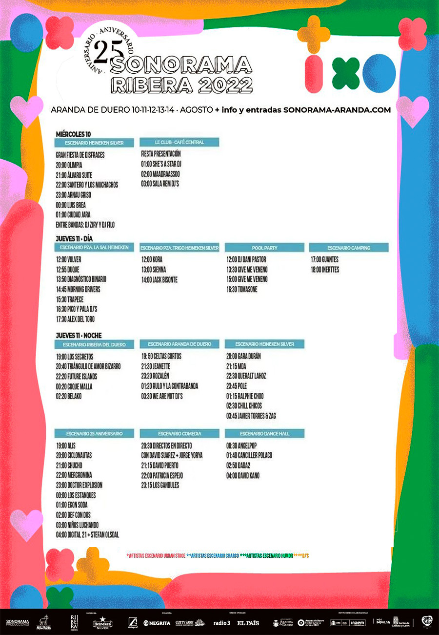 Sonorama 2022 Programa