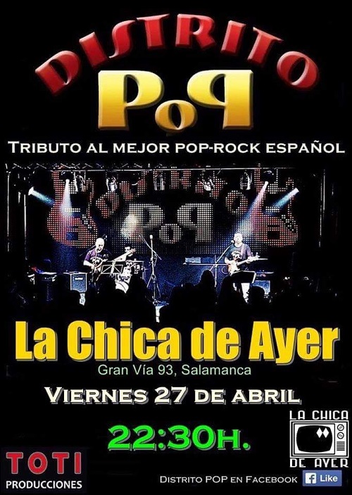 DISTRITO POP 'TRIBUTO AL MEJOR POP ROCK ESPAÑOL'